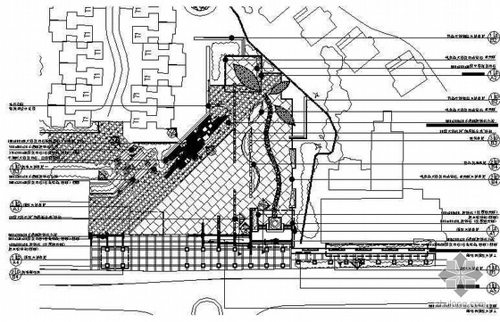 高档小区主入口景墙施工图资料下载-[重庆]小区主入口景观施工图