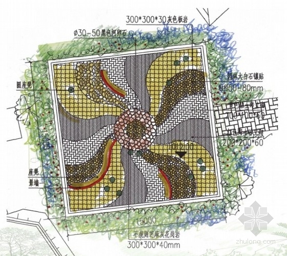 [延安]综合性生态休闲绿地公园总体规划扩初设计方案-文化广场平面图