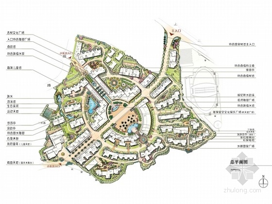 住宅小区改造项目初设资料下载-[福州]欧式居住小区景观扩初设计方案