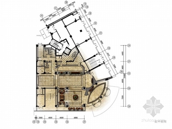 酒店室内意向图资料下载-[新疆]商业中心高档四星级涉外旅游酒店室内设计方案图