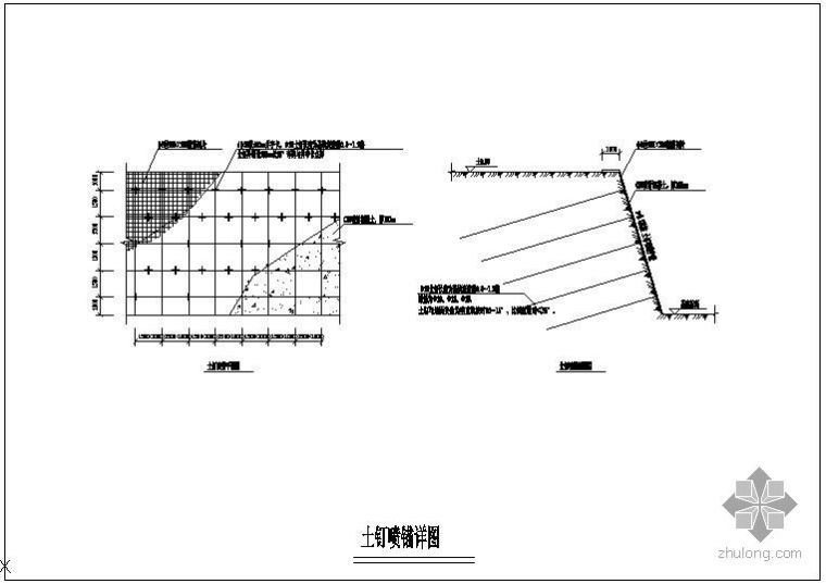 锚点资料下载-某土钉喷锚节点构造详图