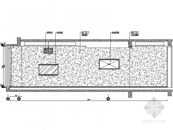 [山东]现代风格小户型样板间装修施工图-走道立面图