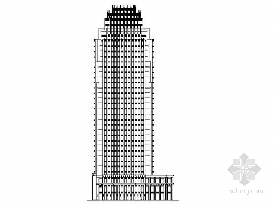 浙江现代小区设计资料下载-[浙江]现代风格超高层办公综合体建筑设计方案图（知名地产）
