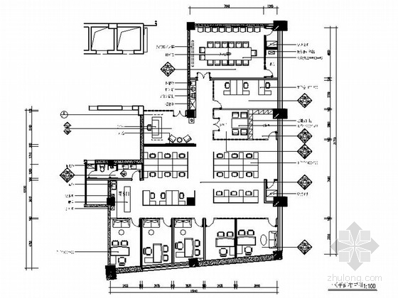办公室室内装修CAD图纸资料下载-[四川]时尚现代高档办公室室内装修施工图（含效果）