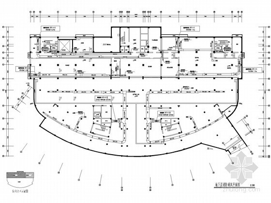 门诊综合楼空调通风及防排烟设计施工图-地下层消防通风平面图.jpg 