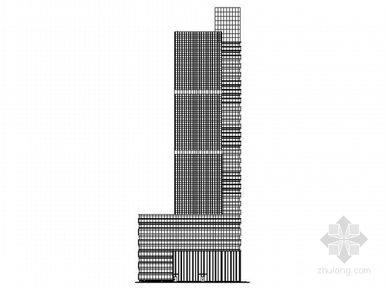 高层办公楼设计说明资料下载-[湖南]现代风格高层办公楼设计施工图（知名地产）