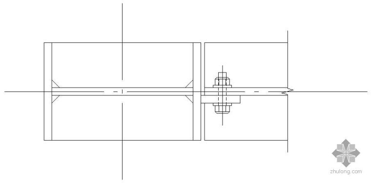 钢矩管铰接连接详图资料下载-某400梁柱铰接连接节点构造详图（强轴）