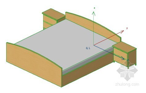 花边枕头3d模型资料下载-床布置 ArchiCAD模型
