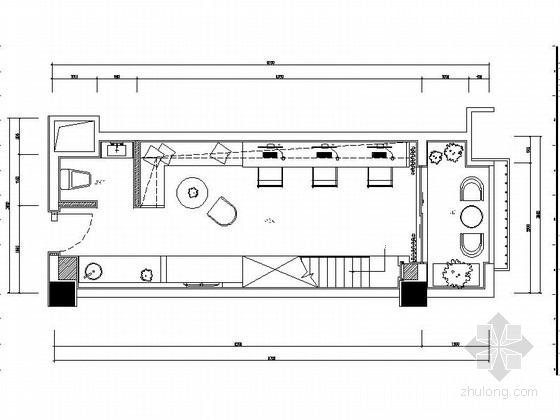 loft办公空间设计案例资料下载-[贵州]精品LOFT办公样板间室内装饰设计CAD图（含效果）