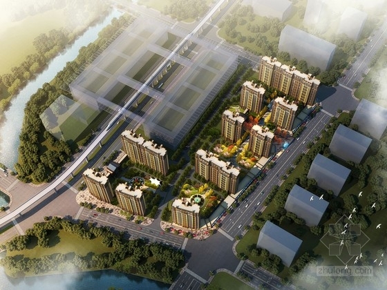 住宅区公共空间资料下载-[浙江]artdeco风格住宅区规划设计方案文本
