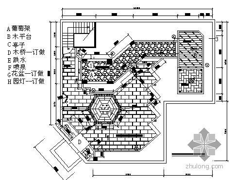 屋顶花园枯山水施工图资料下载-重庆某屋顶花园设计施工图