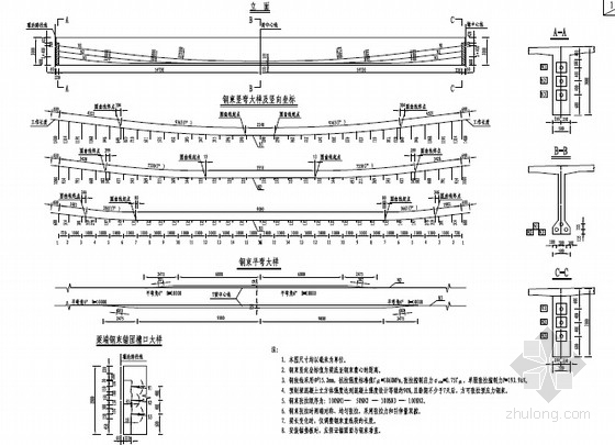 [湖北]后张预应力混凝土30米T梁桥施工图201张（知名大院）-预应力钢束布置图 