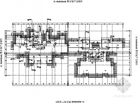 [江西]30层框剪结构商业办公建筑设计施工图（知名地产）-30层框剪结构商业办公建筑设计平面图