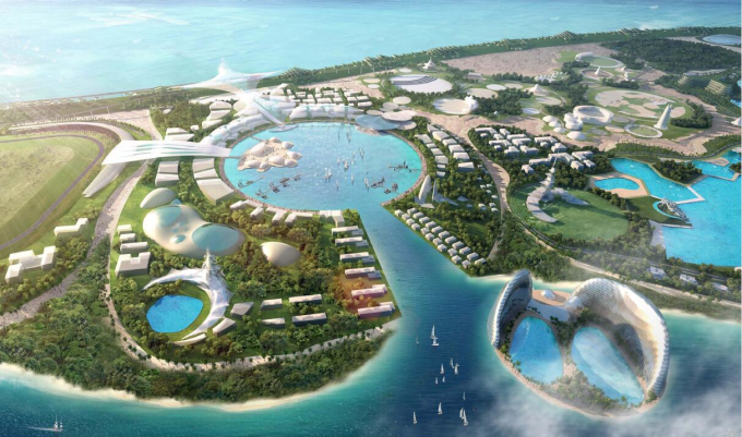 [海南]海岛滨水旅游度假目的地规划设计方案-鸟瞰图1