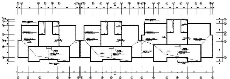 西安住宅小区电气施工图[18层]-屋面防雷平面图
