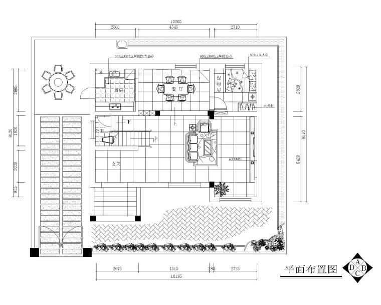 名仕御园三居室家居装修图-名仕御园家居装修平面布置图1