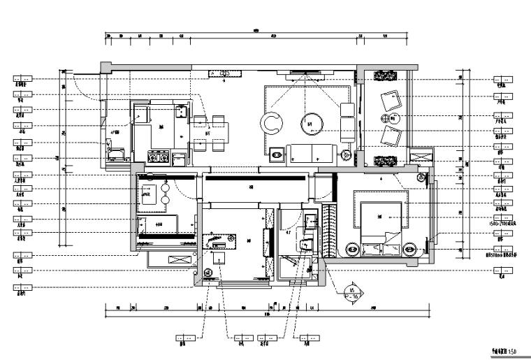 伦敦白色简约住宅资料下载-白色简约样板房设计施工图（附效果图）