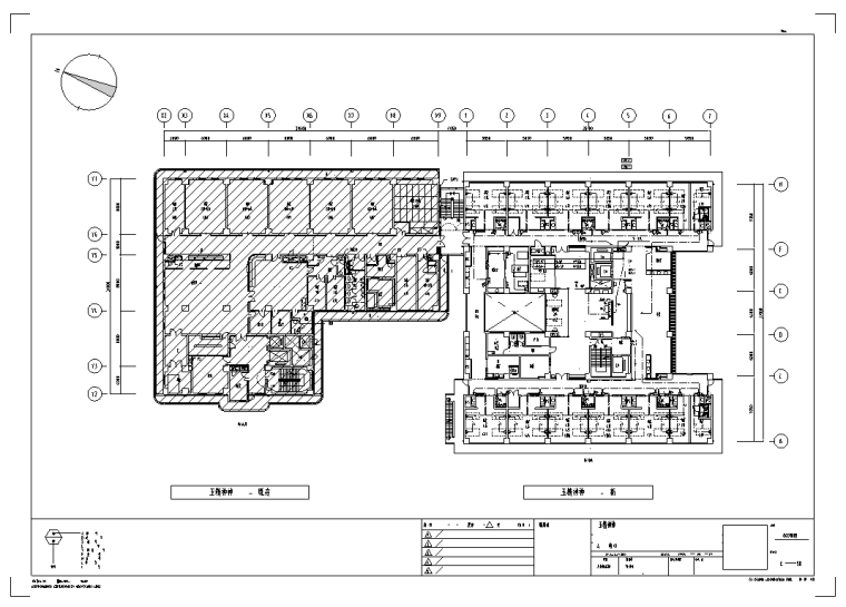 日本某大型医院室内装修设计施工图纸（42张）-四层平面图