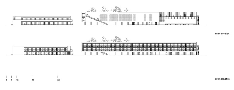 克罗地亚Kajzerica校园文化教育综合体建筑立面图(17)