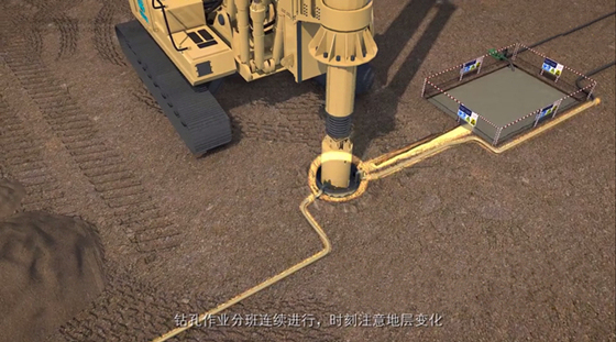 三维技术交底动画资料下载-这个钻孔灌注桩施工三维动画，完胜所有技术交底！