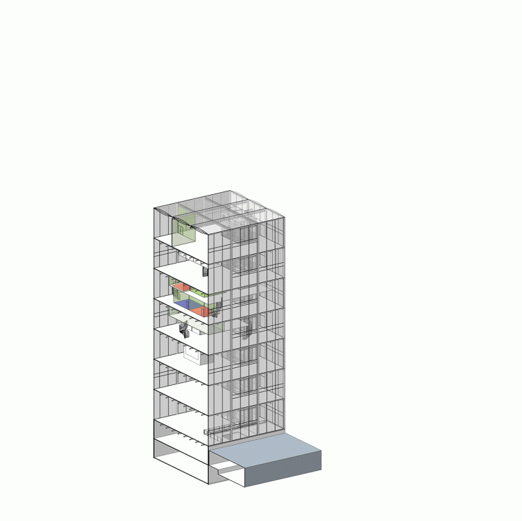 室内SU素材资料下载-从建模到后期，一张白描风剖轴测的诞生史