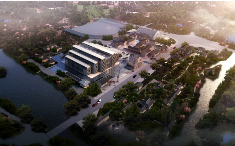 生物育种中心建筑设计资料下载-[扬州]某演艺中心建筑设计方案文本