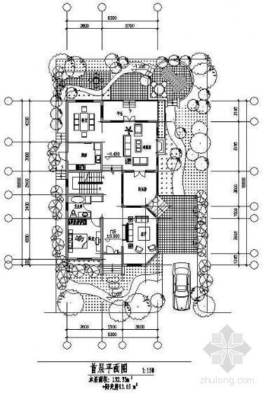 二层玻璃房资料下载-[京郊]某二层别墅建筑方案图（四）