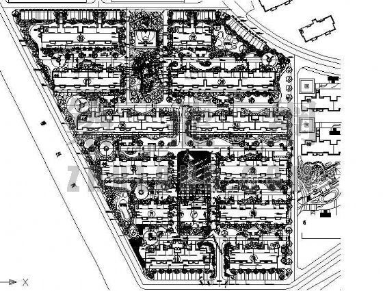 奥林匹克花园建筑案例资料下载-上海奥林匹克花园首期第一组团景观设计套图