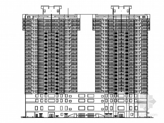 五层底商住宅楼资料下载-[西安市]某二十五层现代住宅楼建筑施工图