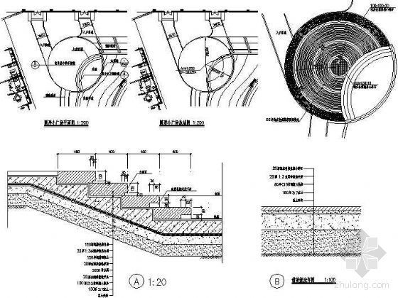 棕榈广场圆形景观资料下载-圆形小广场铺装做法详图