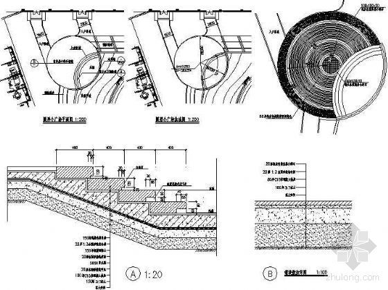 小广场铺装总平面图资料下载-圆形小广场铺装做法详图