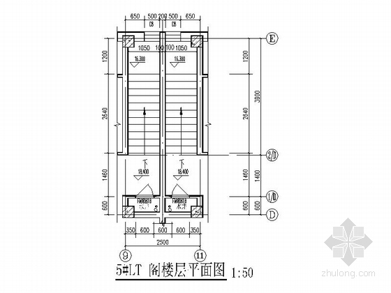 [吉林]6层中式风格高档公寓设计施工图-6层中式风格高档公寓设计阁楼平面图