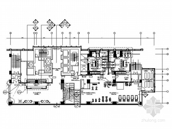 五星酒店公共区平面图资料下载-[深圳]五星级酒店公共区现代健身室及宴会前厅装修施工图（含效果）