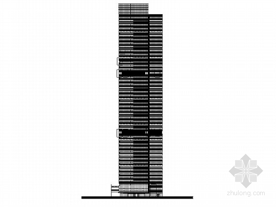 综合办公楼4层资料下载-[浙江]四十八层187米办公楼综合体建筑施工图