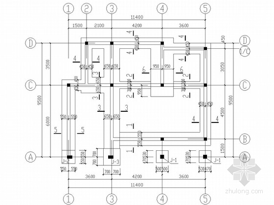 两层半别墅建施图资料下载-两层砌体结构别墅结构施工图(含建施)
