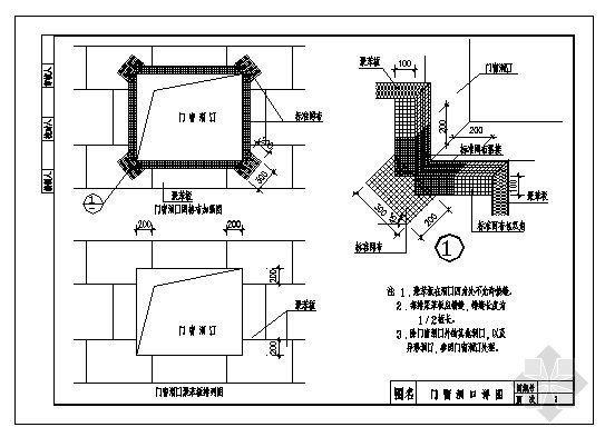 剪力墙门窗洞口规程资料下载-门窗洞口详图