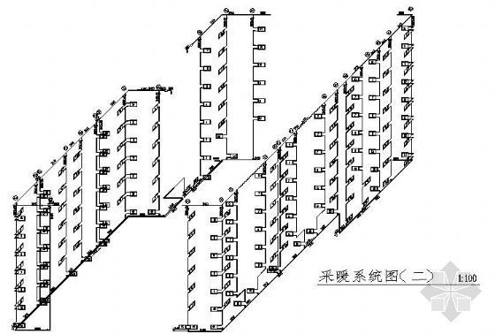 水暖系统简介资料下载-某居住区水暖工程平面及系统图