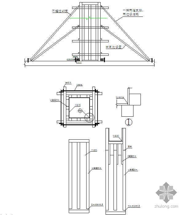 V型砼柱施工技术交底资料下载-柱模板施工技术交底（多层板）