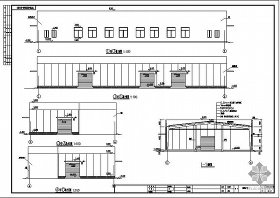 汽车展厅钢架结构资料下载-某门式刚架汽车展厅结构设计图