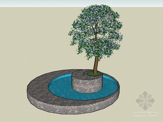 树美术馆SketchUp资料下载-树池SketchUp模型下载