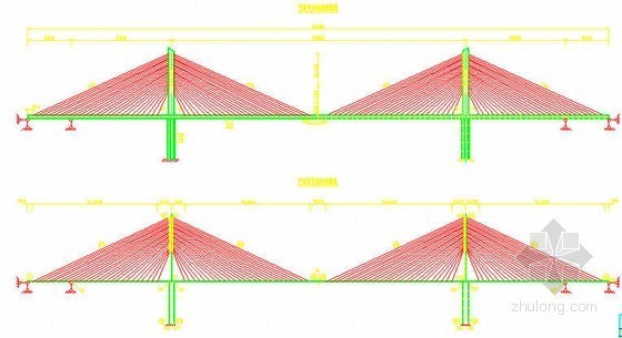 Midas斜拉桥拉索优化资料下载-[学士]单索面预应力混凝土斜拉桥毕业设计