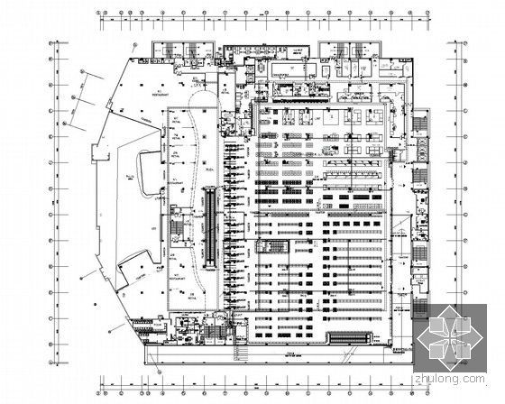 [北京]大型购物中心强弱电施工图200张-插座平面图