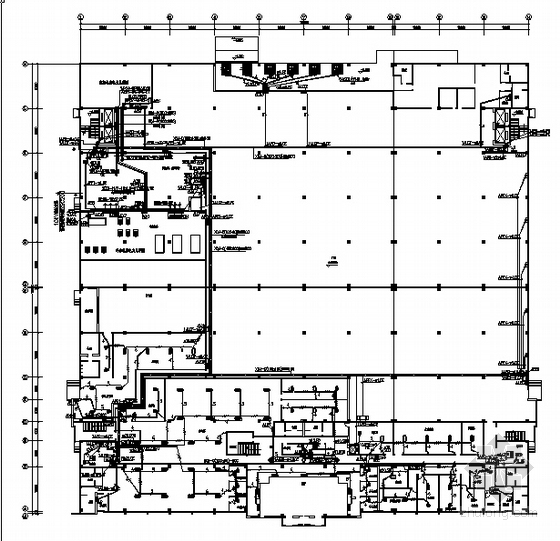 电子工厂设计平面图资料下载-某电子厂房配电干线平面图