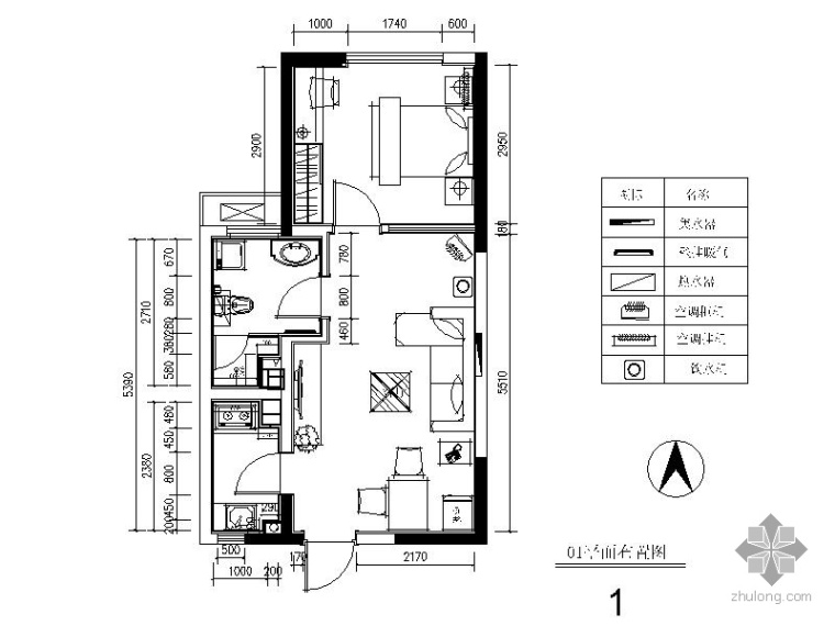 公寓式酒店水暖图资料下载-[威海]酒店式公寓装修竣工图