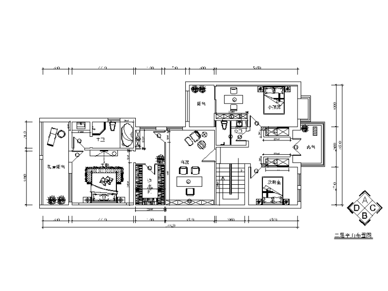 简欧客餐厅一体效果图资料下载-[湖南]简欧风格别墅设计CAD施工图（含效果图）