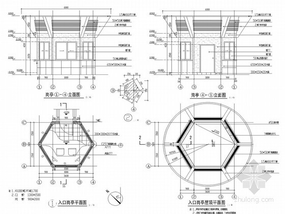 小区入口岗亭资料下载-现代风格入口岗亭做法详图