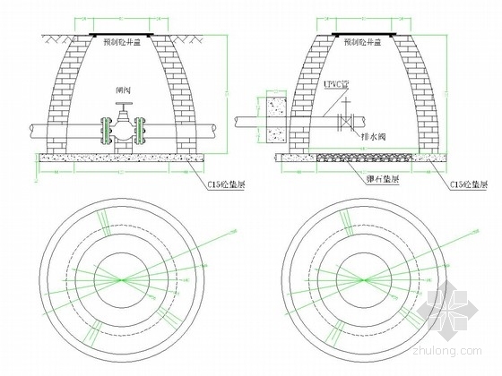 [新疆]滴灌工程设备材料安装及建筑工程设计图集-闸井、排水井结构施工图 