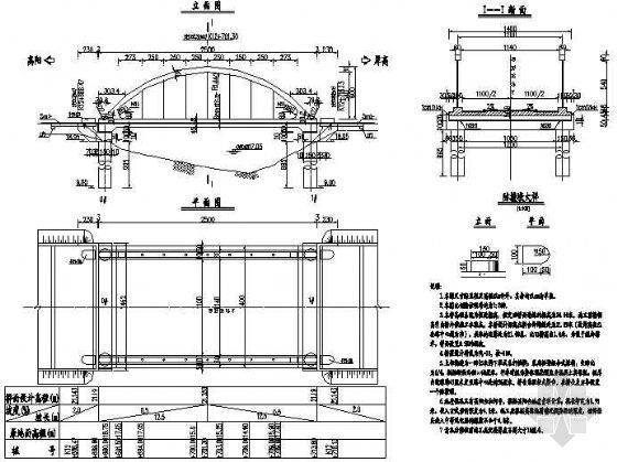 多跨连拱桥设计图资料下载-某拱桥设计图纸