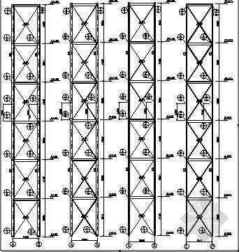 连廊钢结构大样图资料下载-某工厂放空管道钢结构支撑图