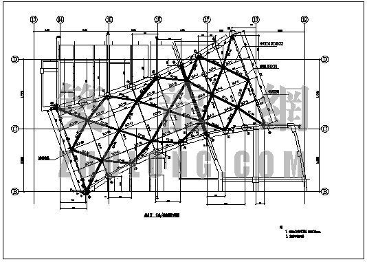工程结构施工图图纸资料下载-某走廊结构施工图纸